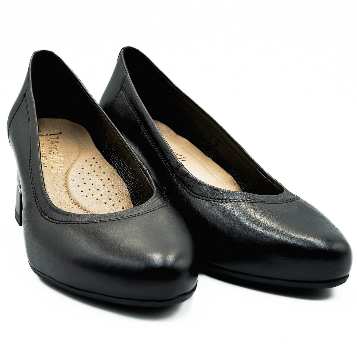  Pantofi dama Anna Viotti din piele naturala D 1129 negru 