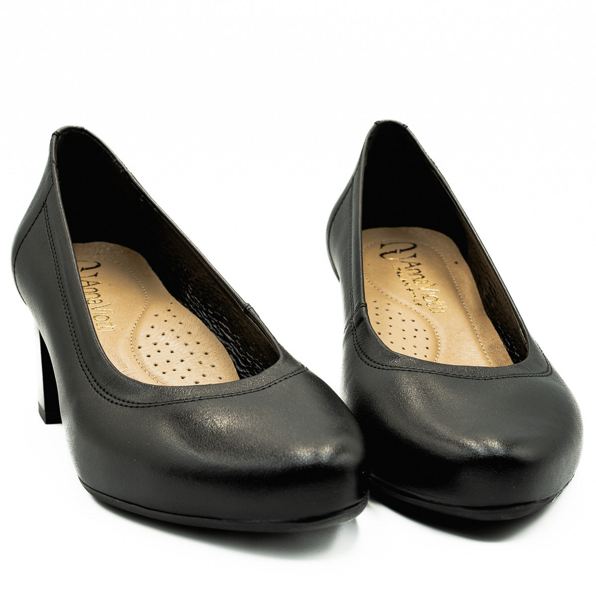 Pantofi dama Anna Viotti din piele naturala D 1162 NEGRU 