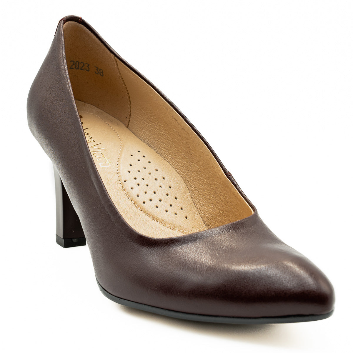   Pantofi dama Anna Viotti din piele naturala D 1165 BORDO 