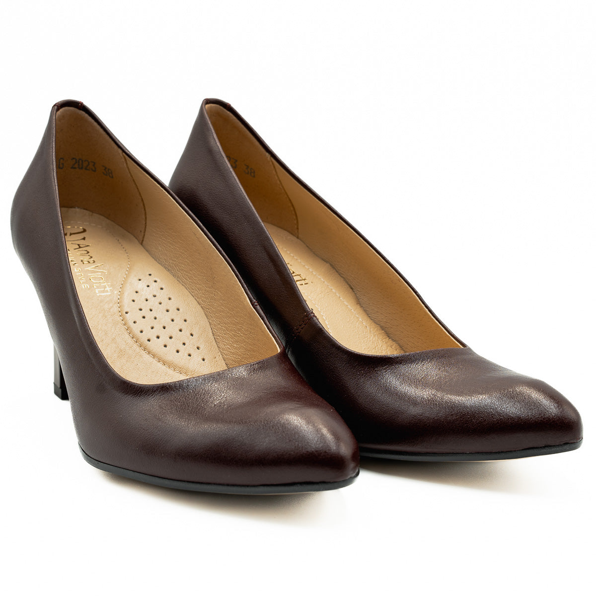   Pantofi dama Anna Viotti din piele naturala D 1165 BORDO 