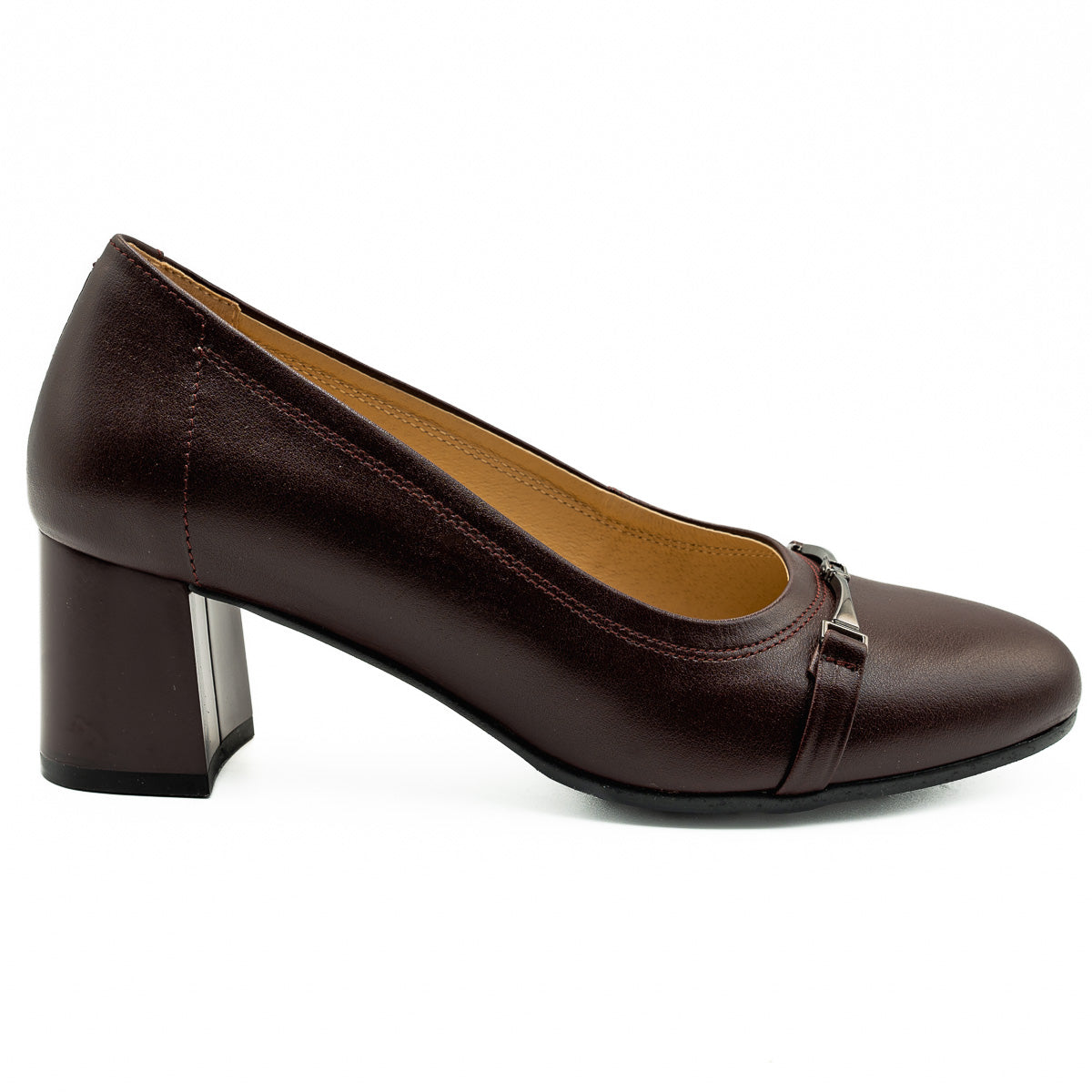 Pantofi dama Anna Viotti din piele naturala D 1188 bordo