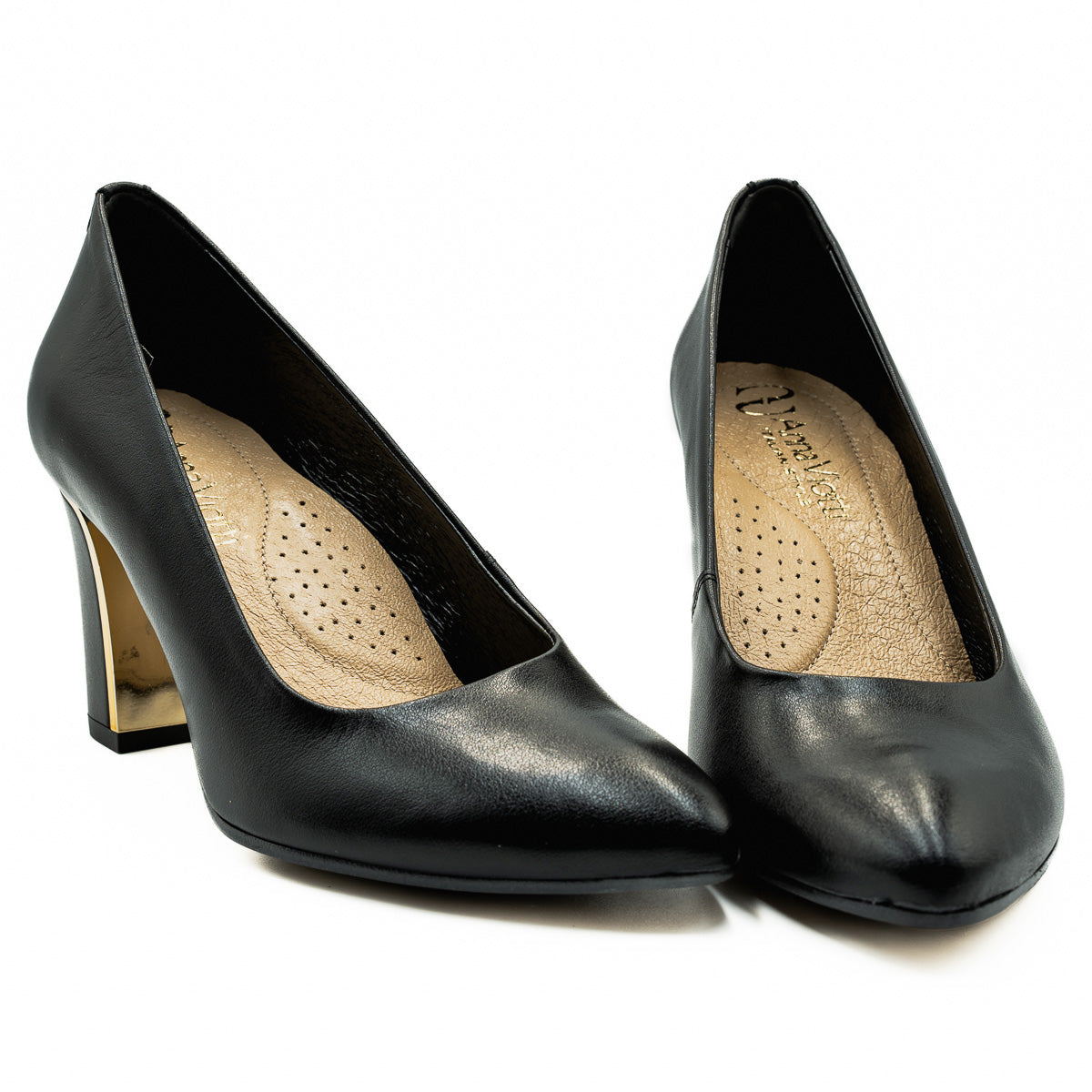 Pantofi dama Anna Viotti din piele naturala D 1198 negru 