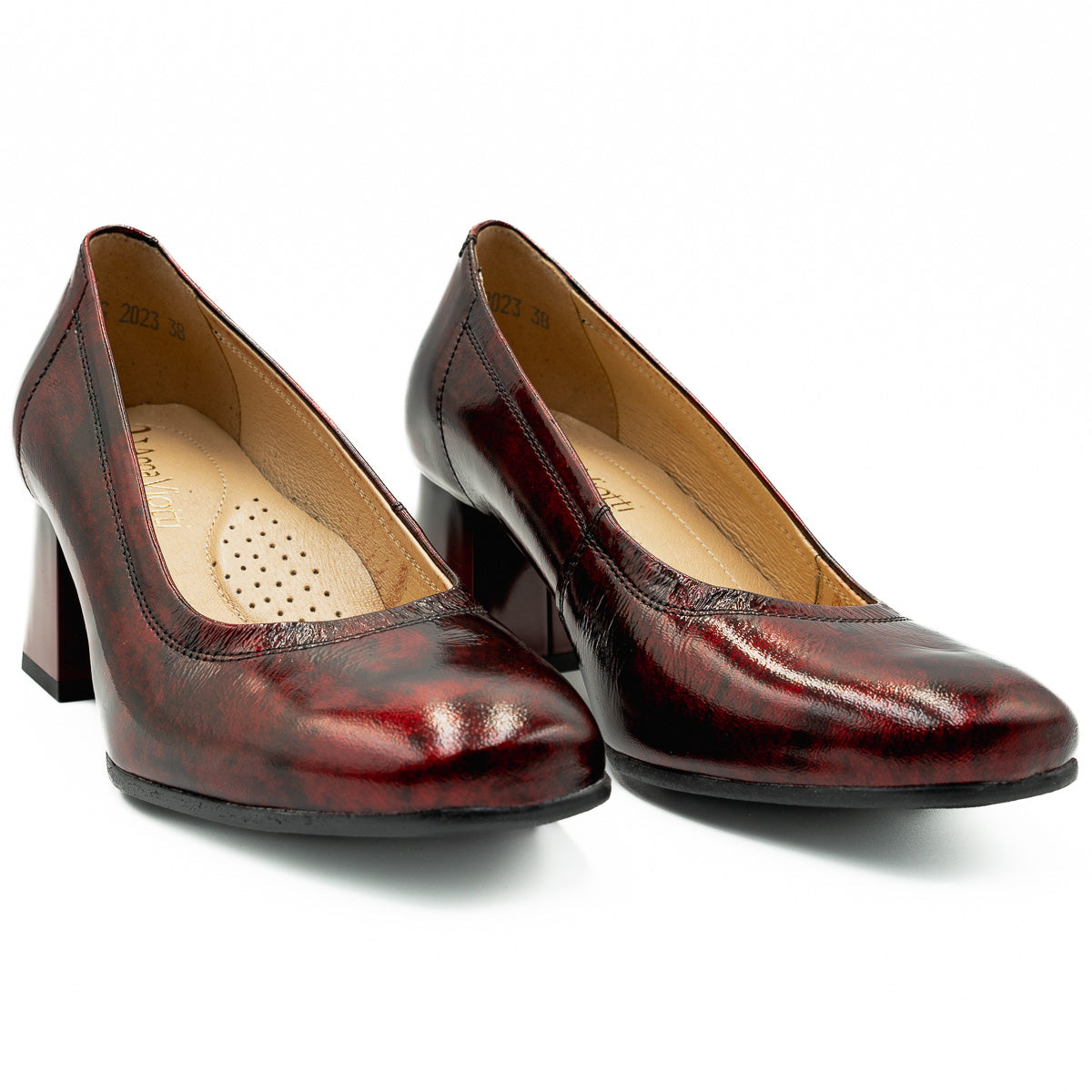 Pantofi dama Anna Viotti din piele naturala D 1199 rosu 