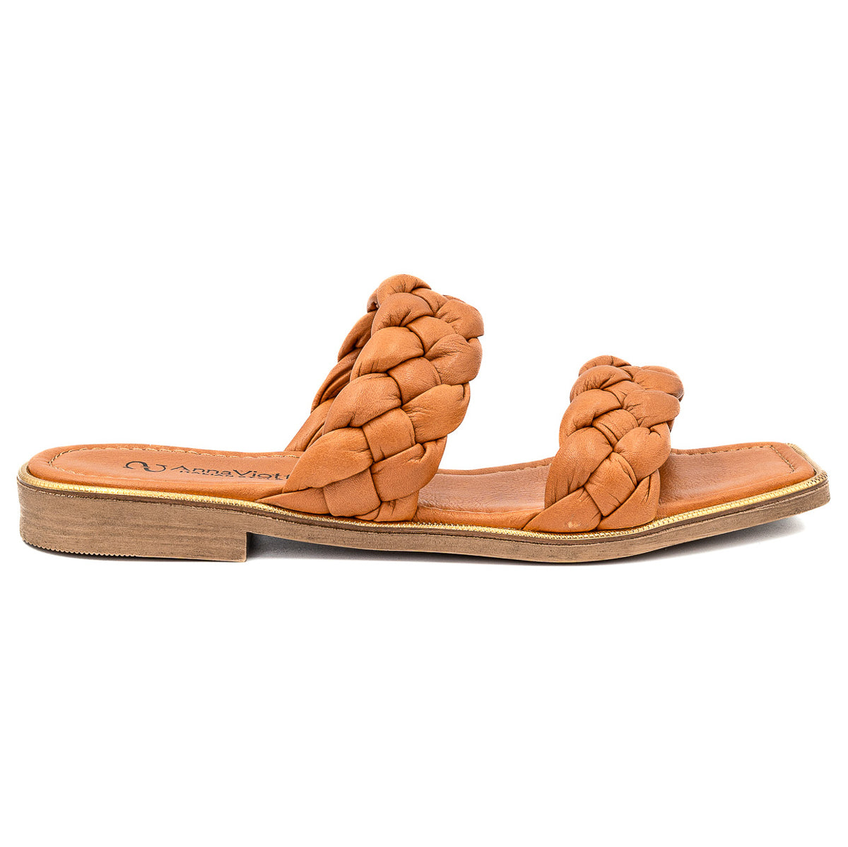 Sandale Dama ANNA VIOTTI Maro din piele naturala - 11