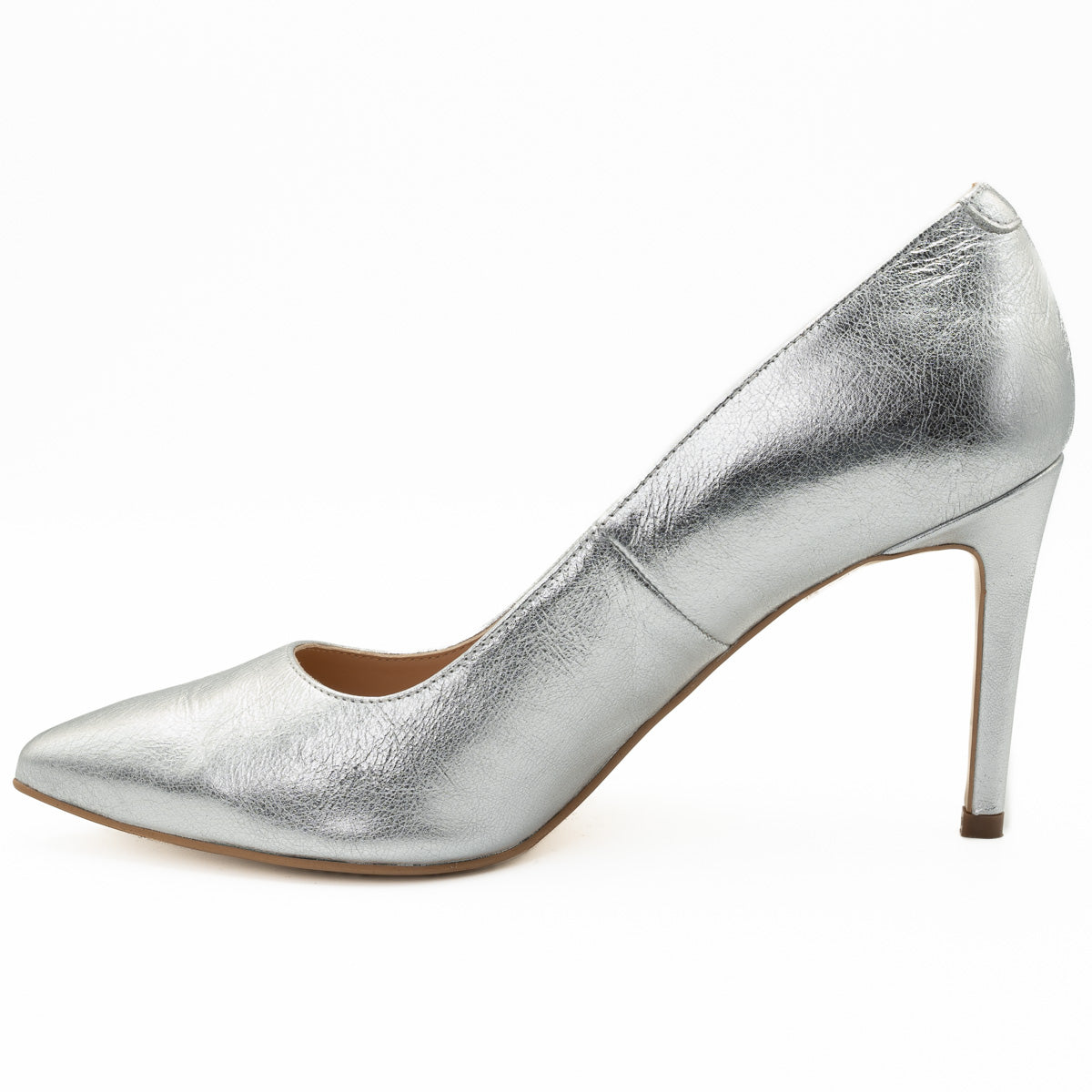 Pantofi dama Guban din piele naturala D 1206 argintiu