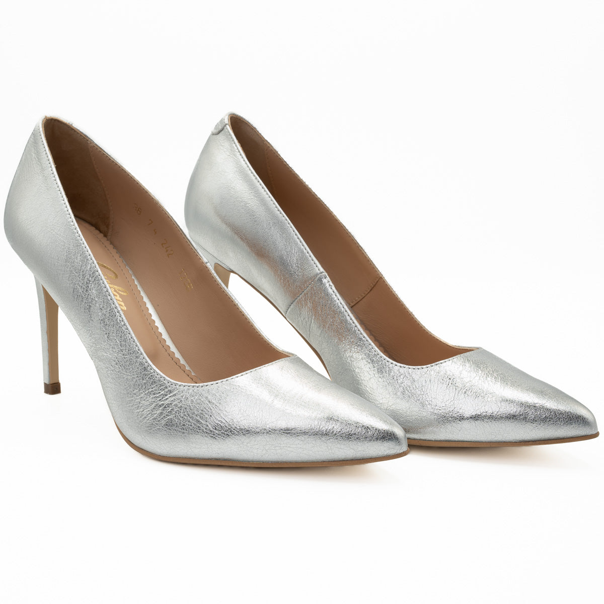 Pantofi dama Guban din piele naturala D 1206 argintiu