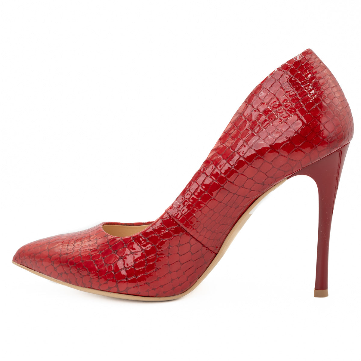 Pantofi dama Anna Viotti din piele naturala D 1242 rosu