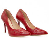 Pantofi dama Anna Viotti din piele naturala D 1242 rosu