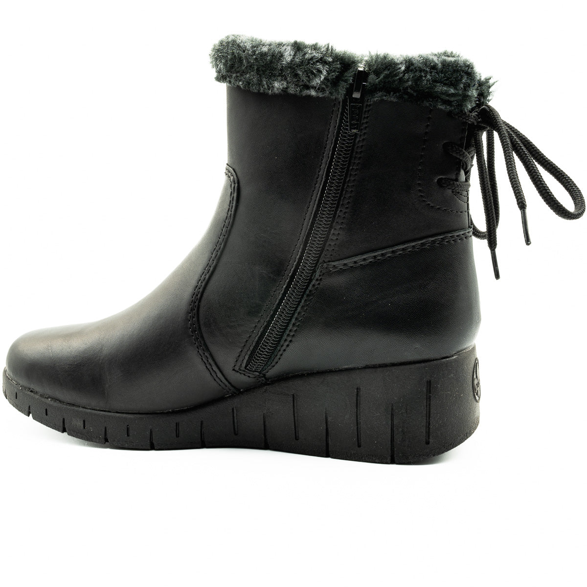 Ghete dama Rieker din piele naturala D 1350 NEGRU 