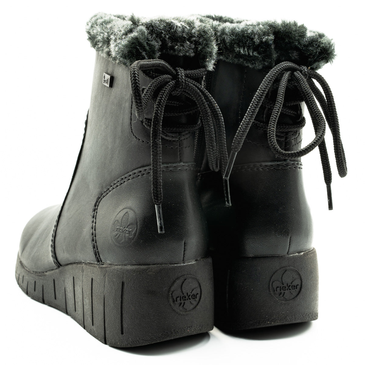 Ghete dama Rieker din piele naturala D 1350 NEGRU 