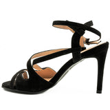 Sandale Dama Guban Din Piele Naturala Velur negru - 1337