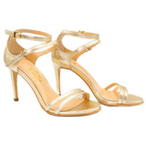 Sandale dama Guban din piele naturala aurii - 1388