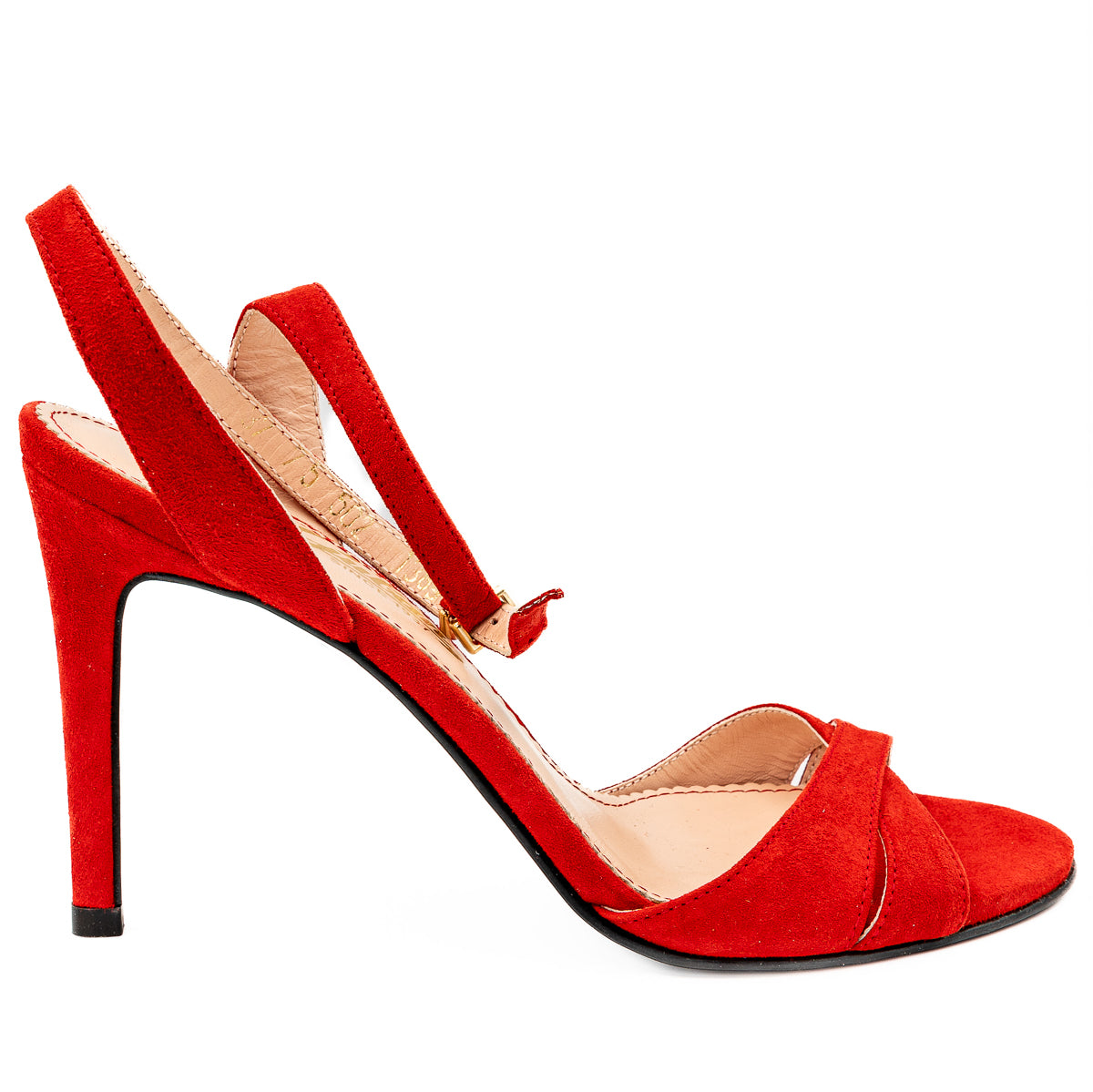 Sandale dama Guban din piele naturala rosu - 1389