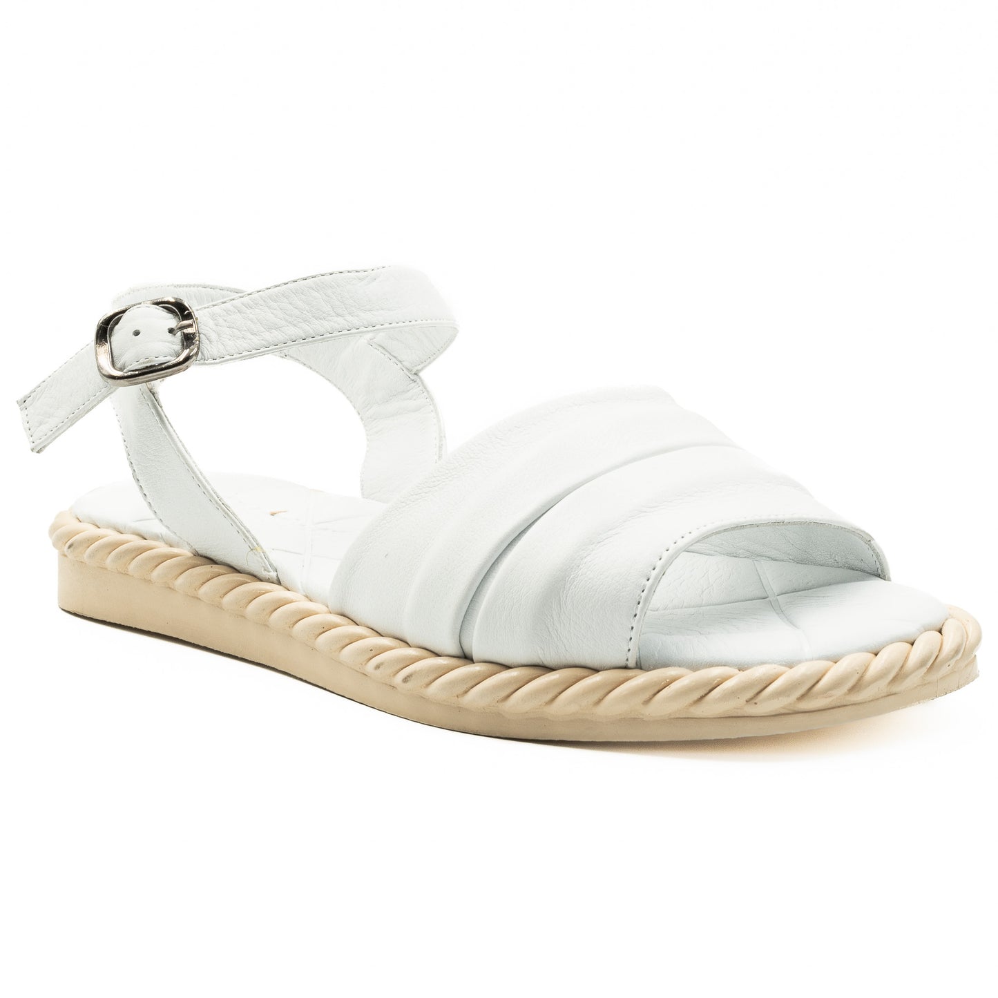 Sandale dama din piele naturala D 1403 alb 