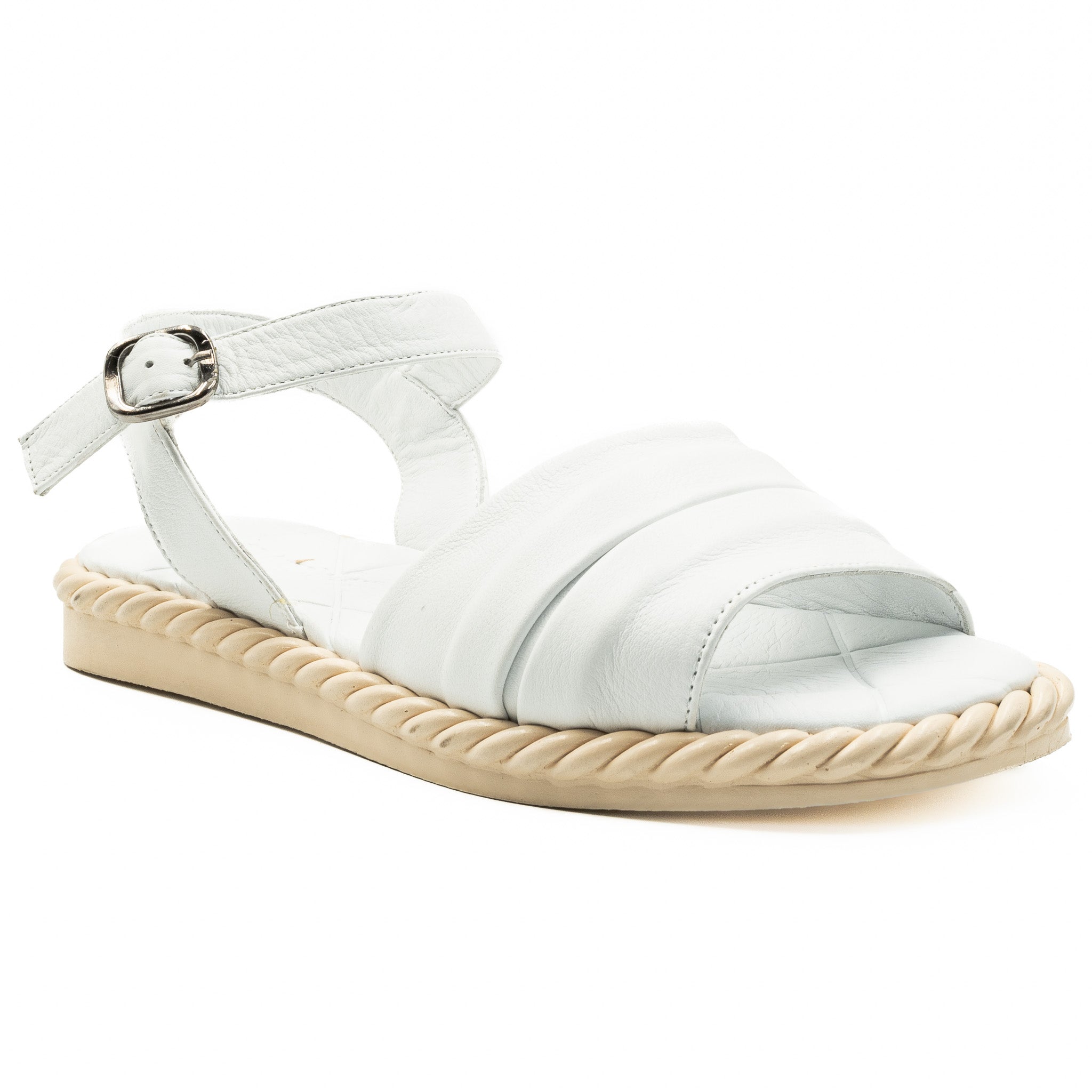 Sandale dama din piele naturala D 1403 alb 