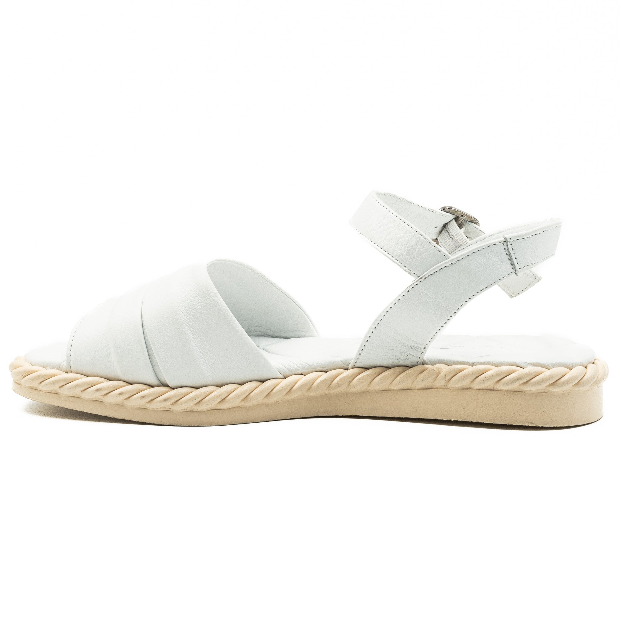 Sandale dama din piele naturala D 1403 alb 