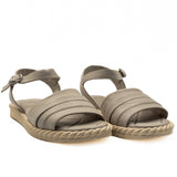  Sandale dama din piele naturala D 1403 GRI