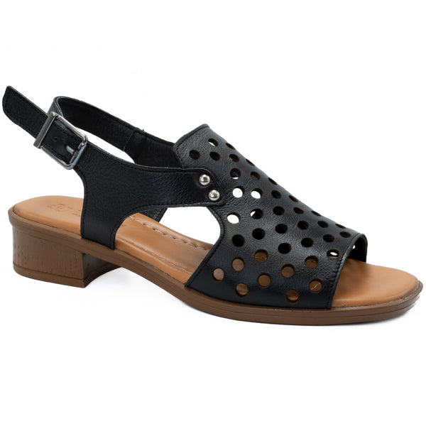 Sandale dama din piele naturala Anna Viotti D 6003 negru