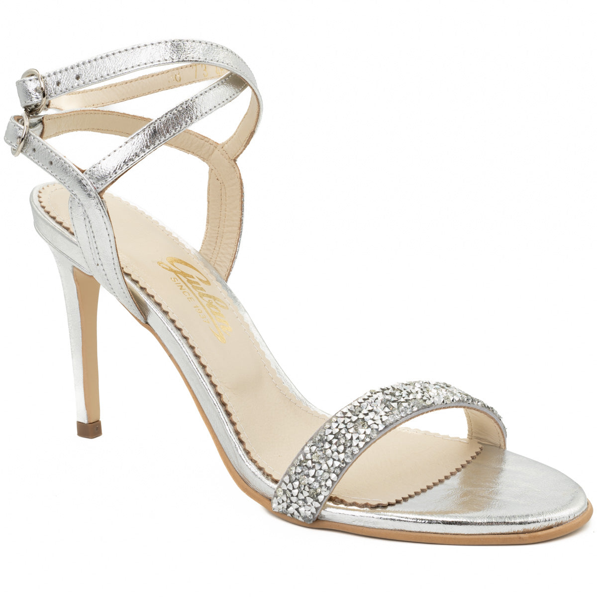 Sandale Guban din piele naturala D 1429 argintiu
