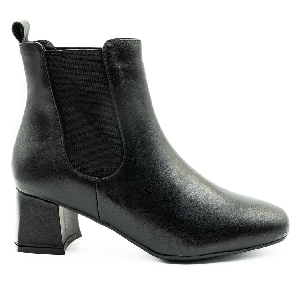  Botine dama Anna viotti din piele naturala D 51473 negru 