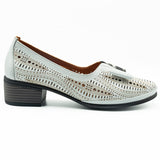 Pantofi dama Anna Viotti din piele naturala D 164 alb 