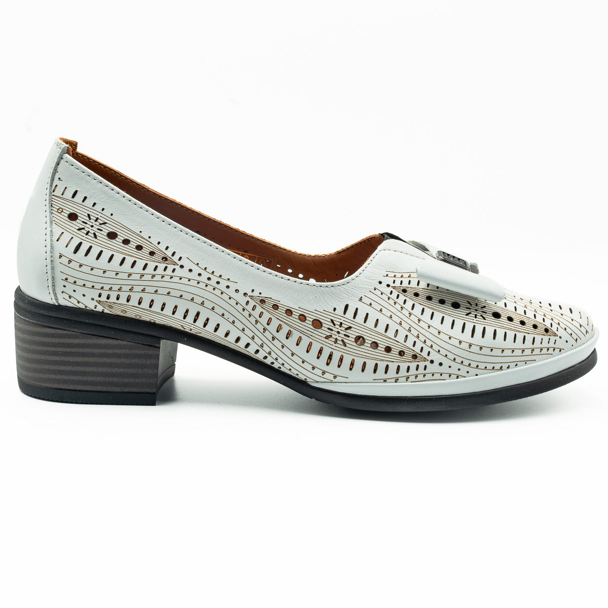 Pantofi dama Anna Viotti din piele naturala D 164 alb 