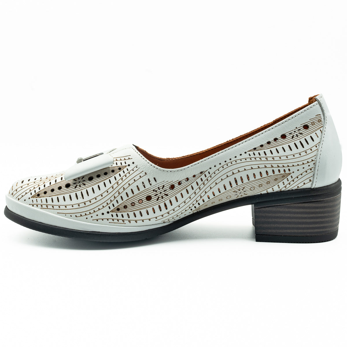 Pantofi dama Anna Viotti din piele naturala D 164 alb 