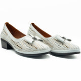 Pantofi dama Anna Viotti din piele naturala D 164 alb 