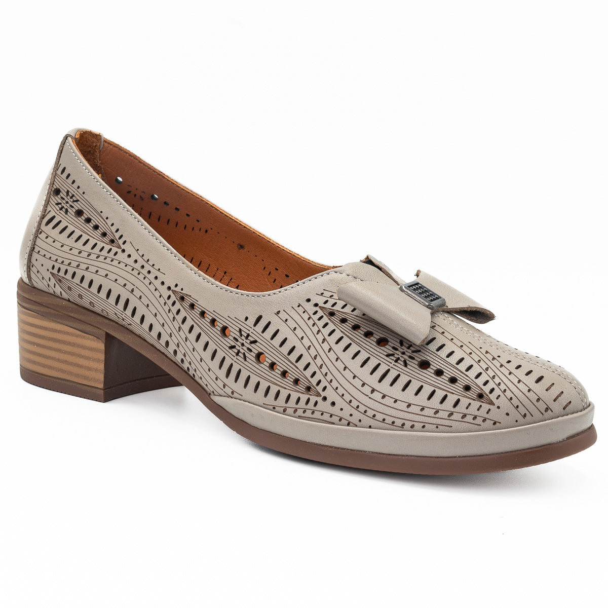 Pantofi dama Anna Viotti din piele naturala D 164 bej