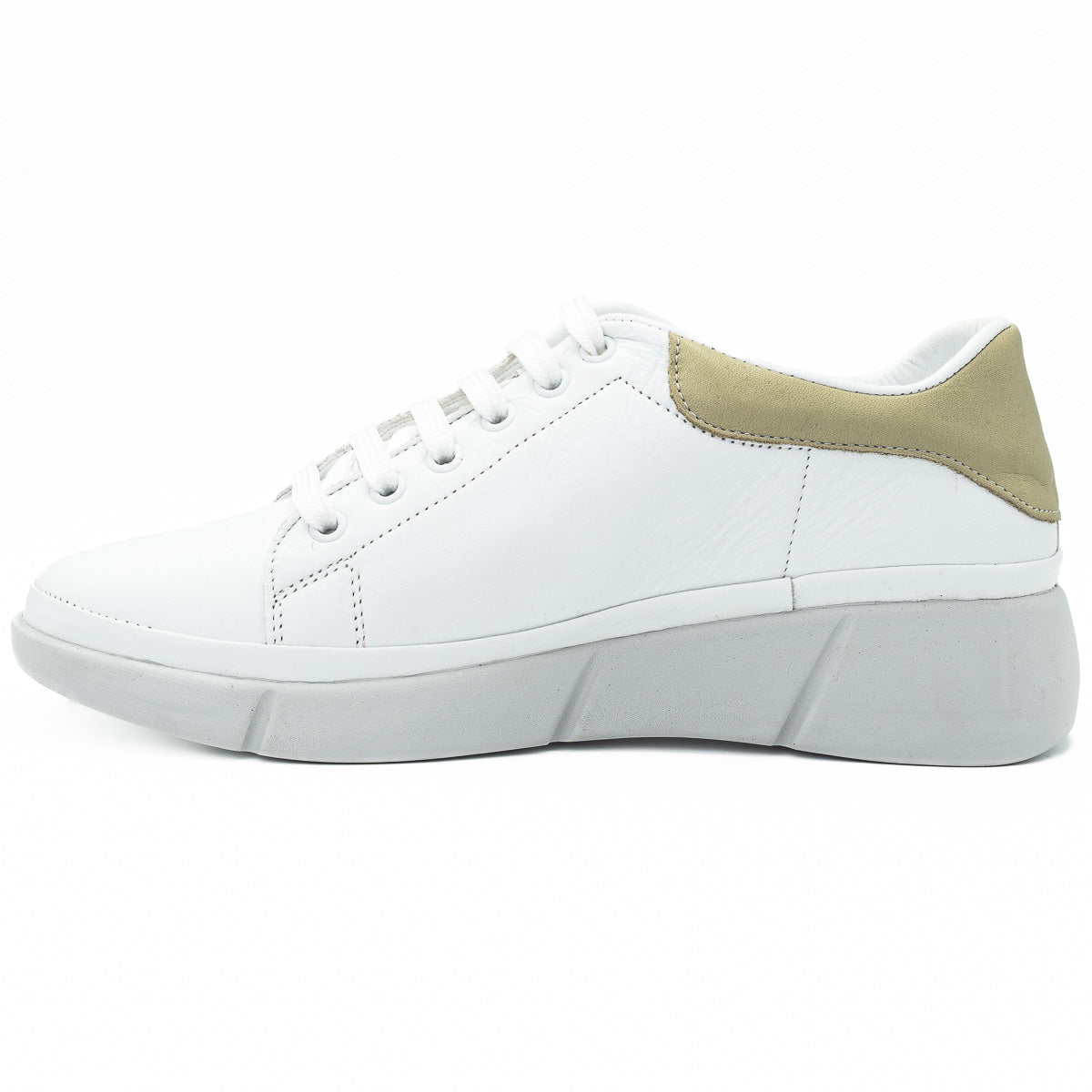 Pantofi dama Anna Viotti din piele naturala D 1852 alb-olive