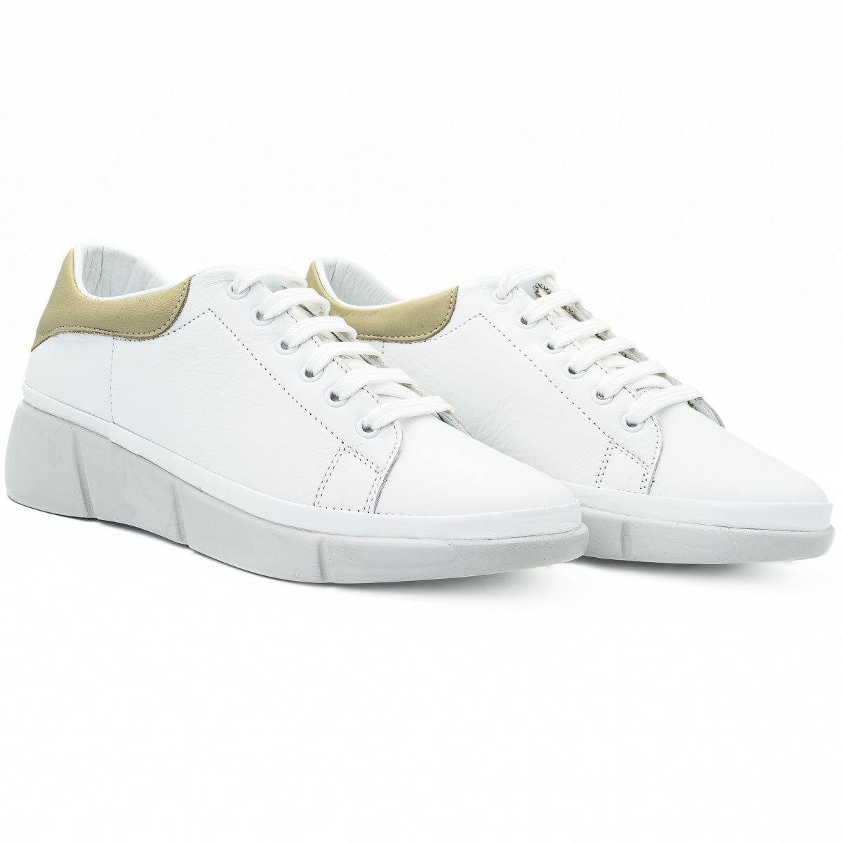 Pantofi dama Anna Viotti din piele naturala D 1852 alb-olive