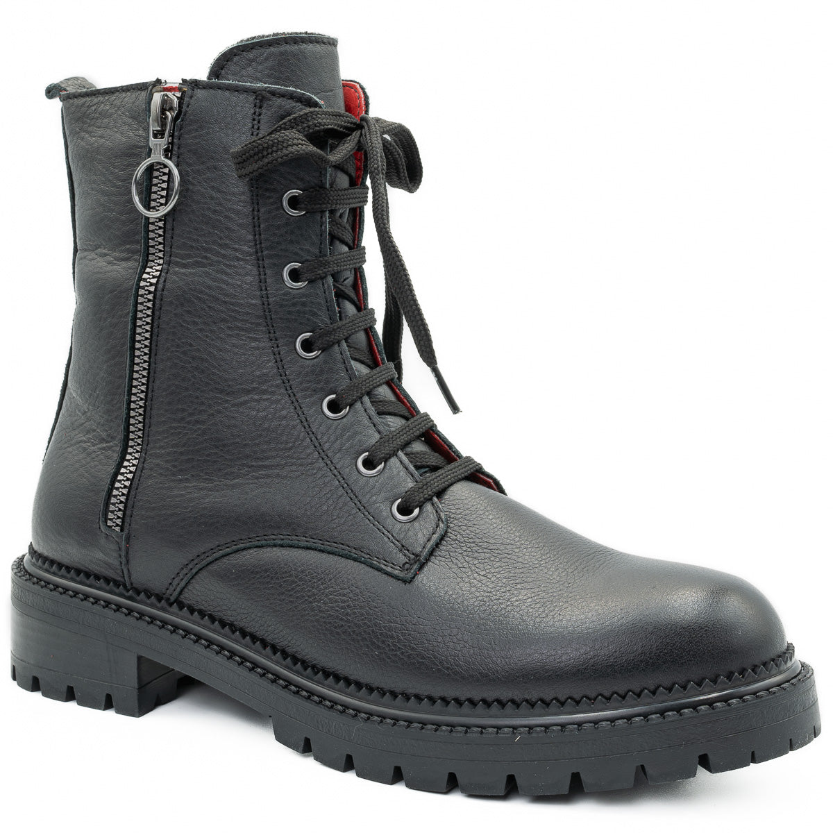 GHETE DAMA ANNA VIOTTI DIN PIELE NATURALA D 1901 NEGRU