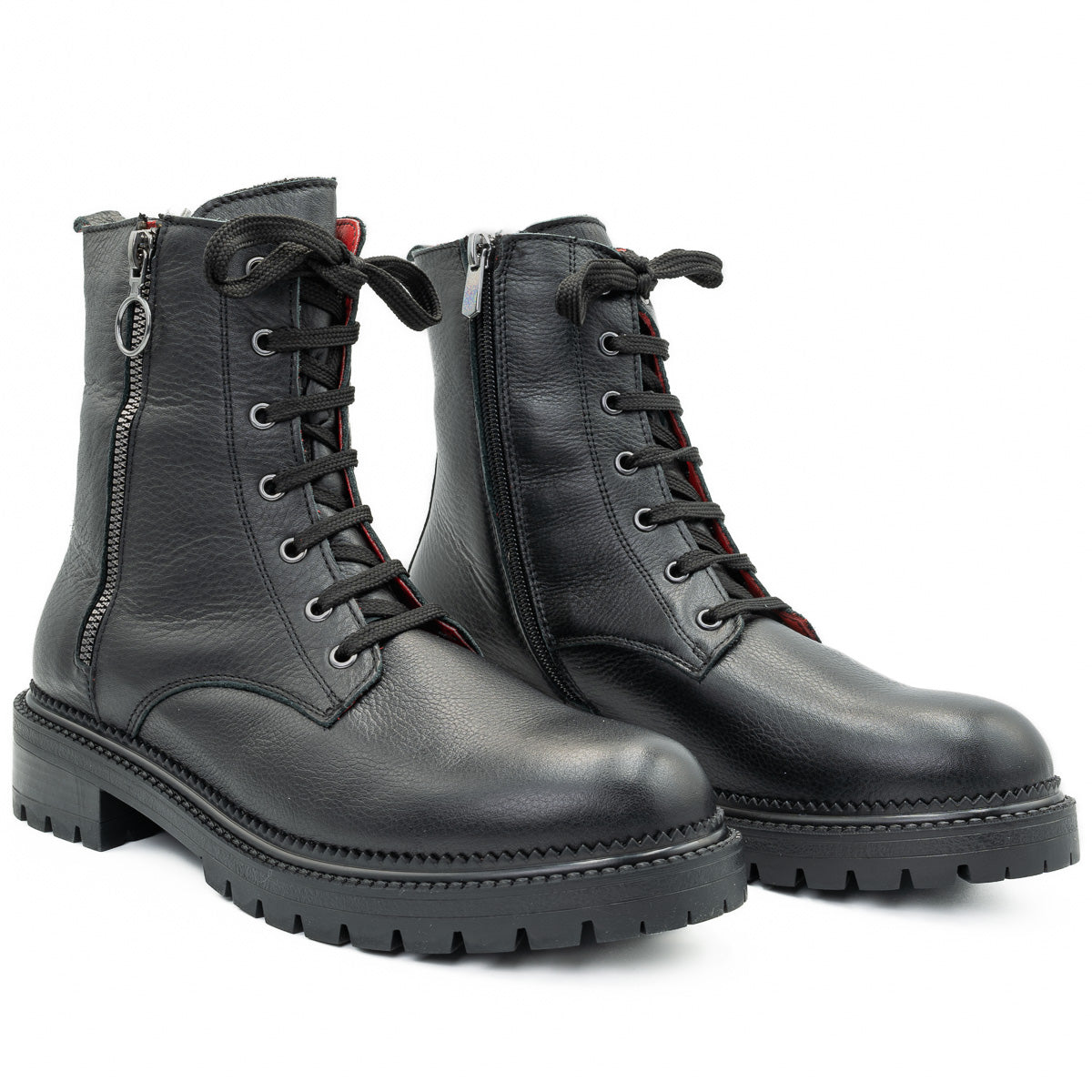 GHETE DAMA ANNA VIOTTI DIN PIELE NATURALA D 1901 NEGRU