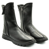 Ghete dama Anna Viotti din piele naturala D 19056 negru 