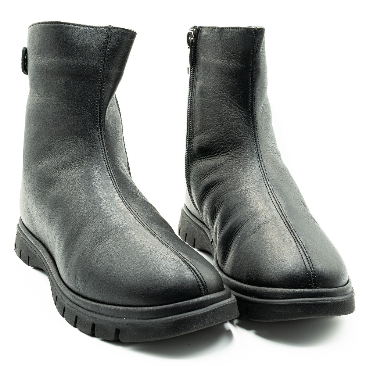 Ghete dama Anna Viotti din piele naturala D 19086 negru 