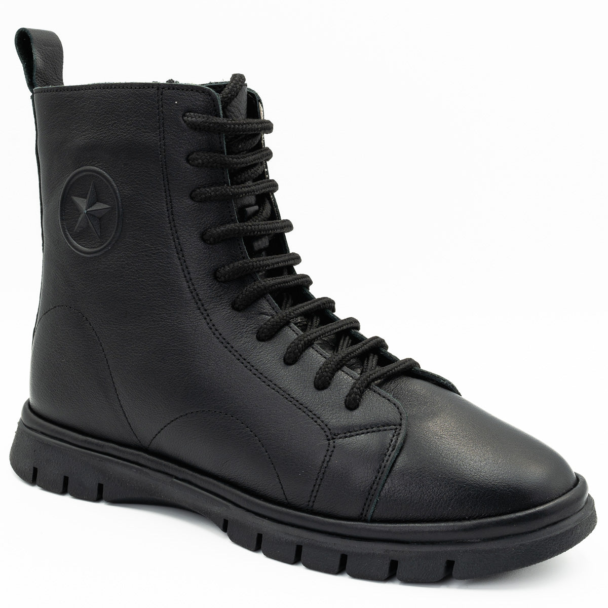 GHETE DAMA ANNA VIOTTI DIN PIELE naturala D 19106 NEGRU 