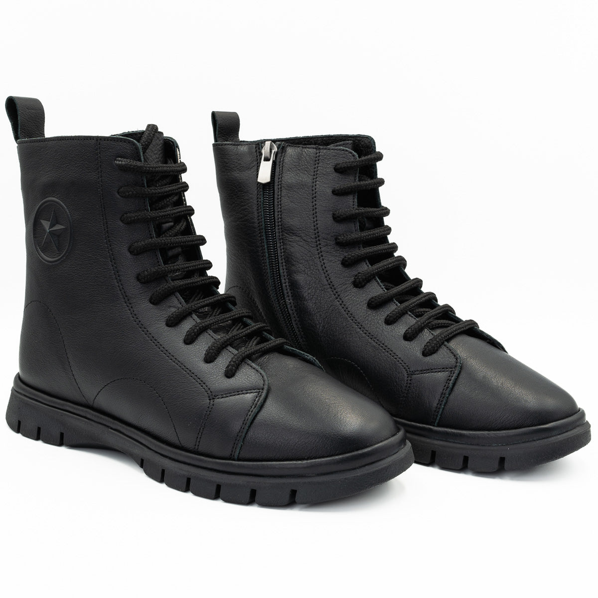 GHETE DAMA ANNA VIOTTI DIN PIELE naturala D 19106 NEGRU 