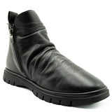 Ghete dama Anna Viotti din piele naturala D 19116 NEGRU 