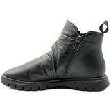 Ghete dama Anna Viotti din piele naturala D 19116 NEGRU 