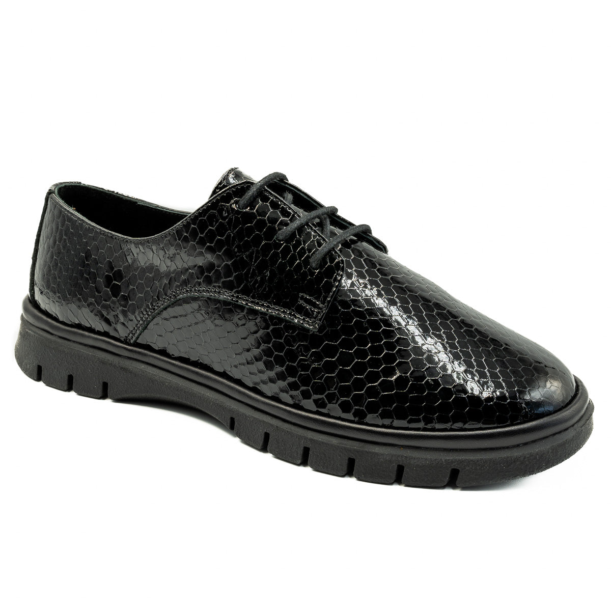 Pantofi dama Anna Viotti din piele naturala D 19118 negru bambi 