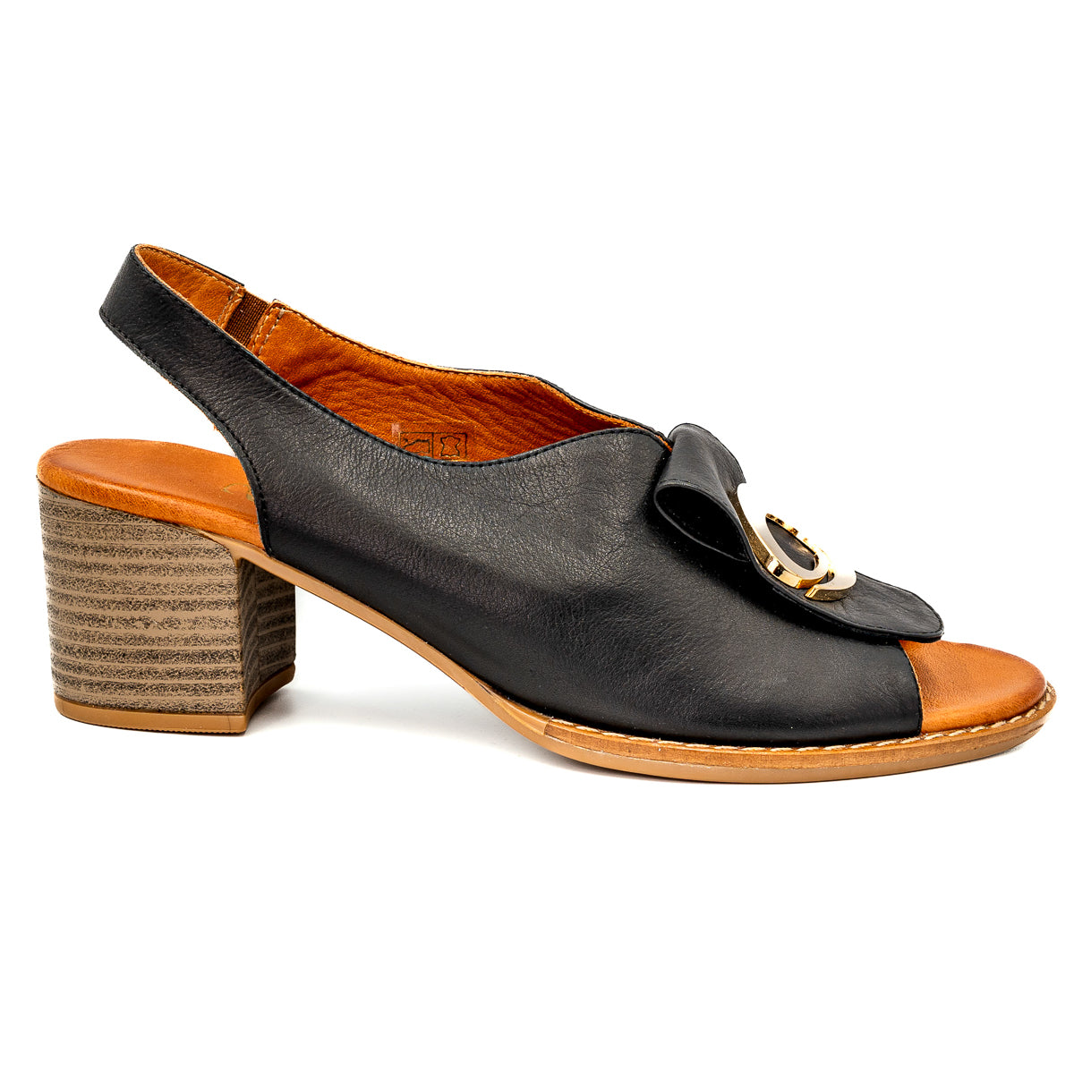 Sandale dama Anna Viotti din piele naturala negre - 193