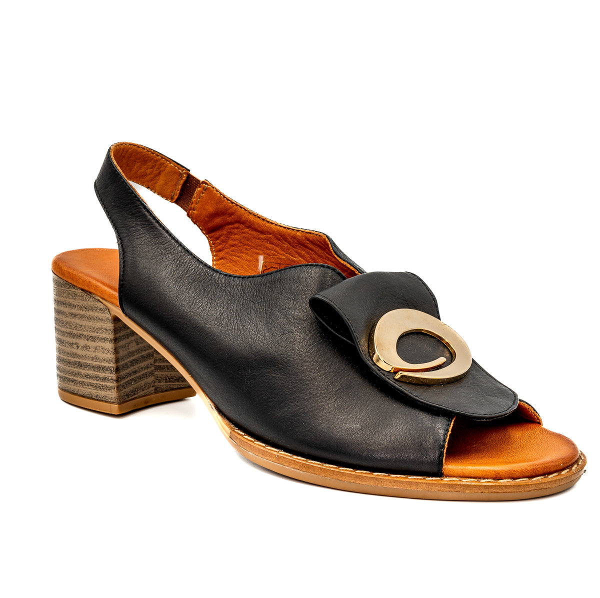 Sandale dama Anna Viotti din piele naturala negre - 193