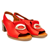 Sandale dama Anna Viotti din piele naturala rosii -193