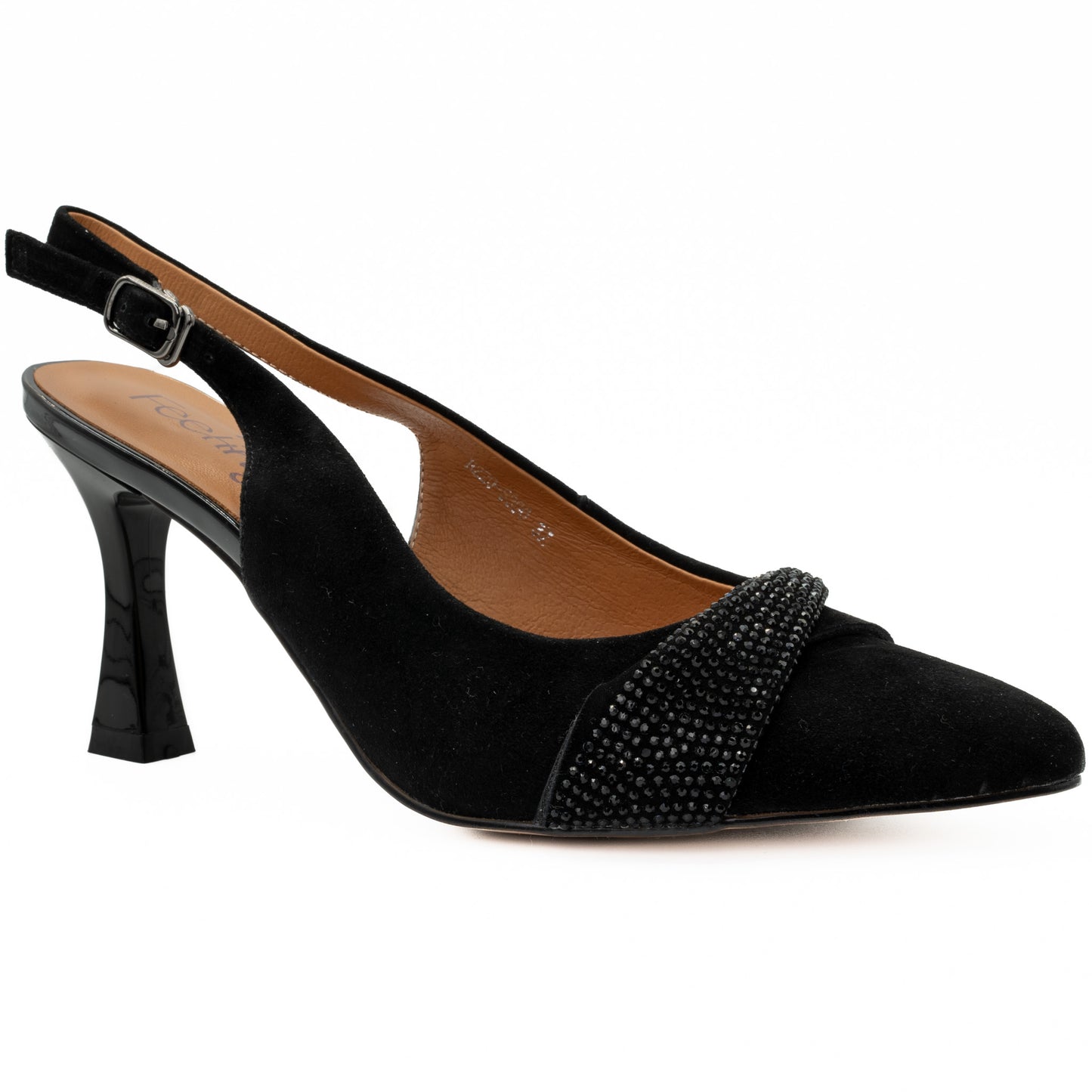 Sandale dama Feeling din piele naturala D 8390 negru velur