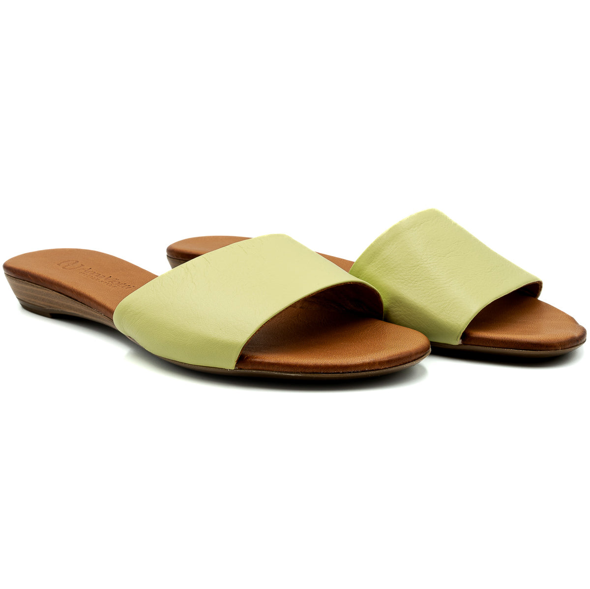 Saboti dama Anna Viotti din piele naturala verde - 2005