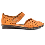  Pantofi casual Anna Viotti din piele naturala coniac -2014 