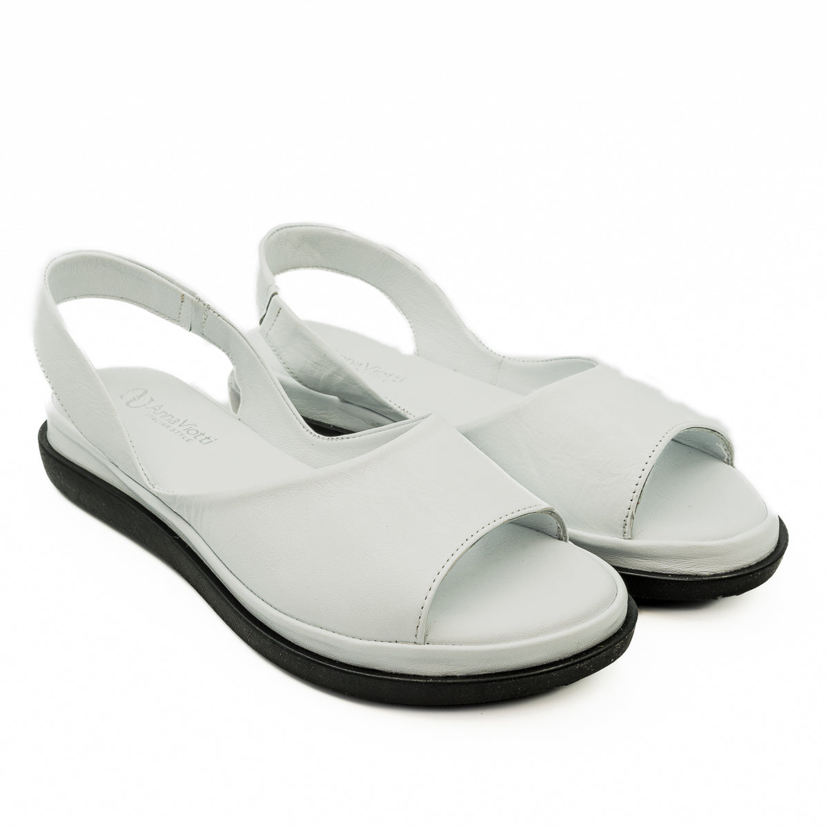 Sandale dama Goretti Din piele naturala D 30-201 alb 