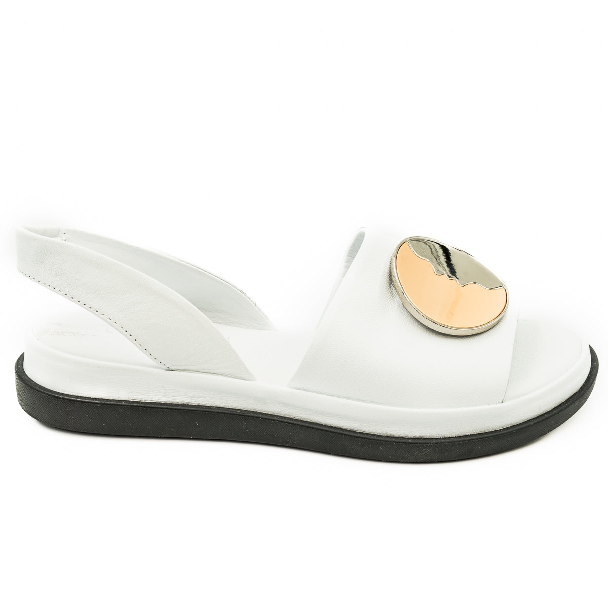 Sandale dama Anna Viotti din piele naturala albe 30-211