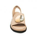 Sandale dama Anna Viotti din piele naturala pudra 30-211