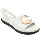 Sandale dama Anna Viotti din piele naturala albe 30-211